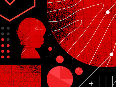 Editorial Illustration + Layout for CANVAS Magazine color editorial geometric graphic design illustration illustrator photoshop print red texture vector