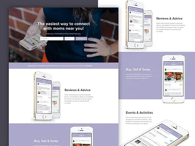 Tinyhood is Live! app application feed flat ios7 iphone iu mom responsive scroll ux website