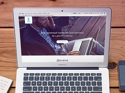 Yota 4G clear design flat landing page looi mobile site ui ux web web design website