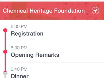 CocoaLove App - Schedule clean conference events ios ios7 map minimal schedule