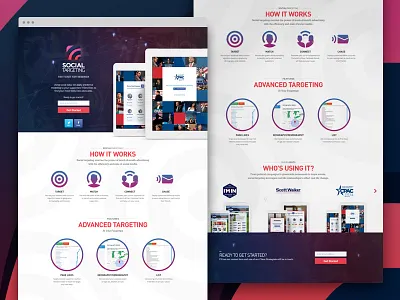 Social Targeting • landing page facebook politics product social targeting