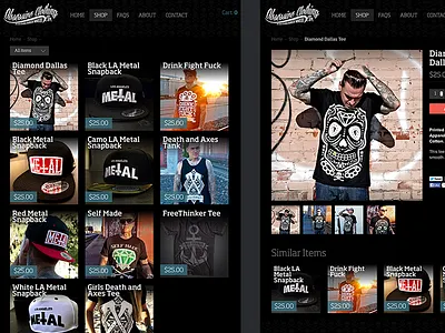 Obsessive Clothing Company clothing design development ecommerce fashion website