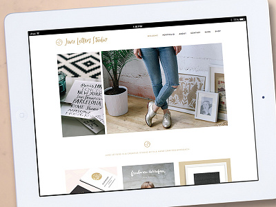 June Letters Studio - Site Update! design freelance portfolio ui web web design