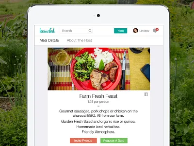Homefed Meal Details food homefed ipad sharing
