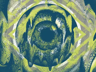 Wasted Eye of the Wicked illustration screenprint