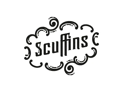 Scone lettering logo muffins scones steampunk