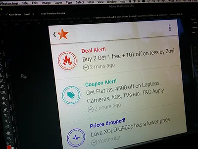 Notifications - Scandid for Android android app list product ui user interface ux wip