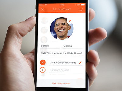 Kontakt App | Edit Screen 2otsu app barcelona berlin contacts functionality icons interaction interface uiux