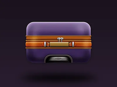 Bag Luggage bag icon purple
