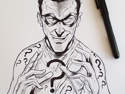 Riddler batman gotham inktober riddler