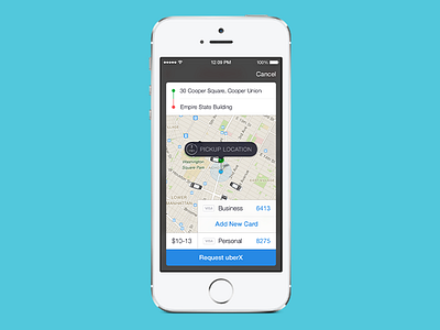 Uber Integration ios mobile modal uber
