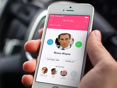 iOS - Profile Screen edit gradient icon ios ios7 ios8 iphone photoshop profile ui ux webdesign