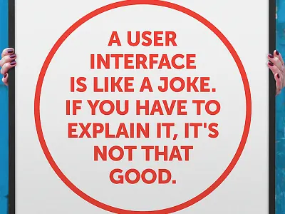 A user interface is like a joke ... [Poster] iconfinder poster quote