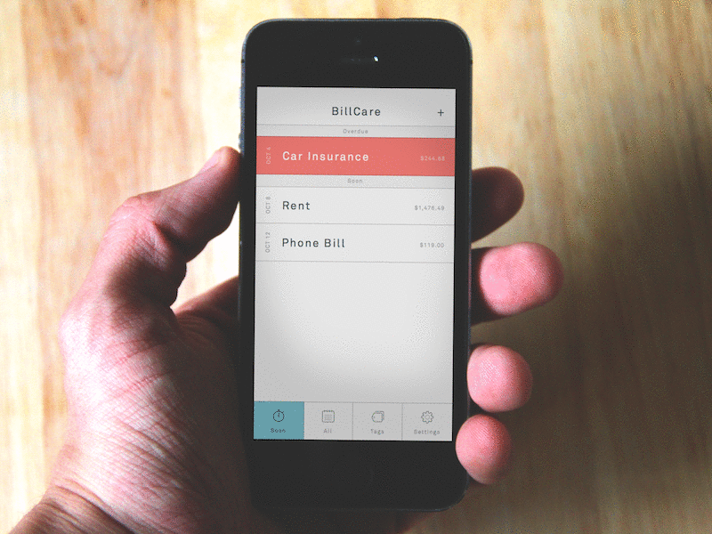 BillCare - (Soon » New) bills ios ios design iphone ui ui design user interface