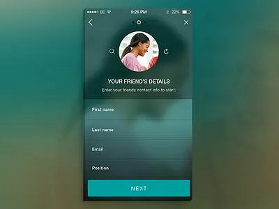 Refer a Friend - App Update app blur camera details enter flat form friend hospital ios iphone ui