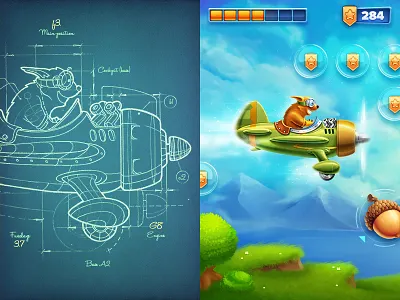 iOs Game bonus game glass icon interface ios plane sketch wind