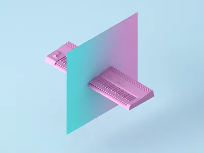 KEYZ Print 3d c4d geo geo a day geometry keyboard music print transformation vray