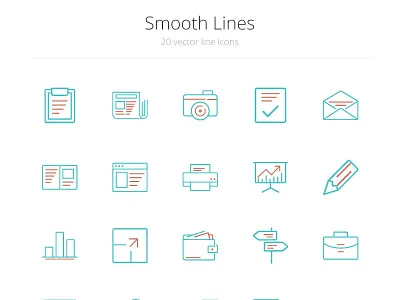 Smooth Lines Icons elegant icon line stroke thin