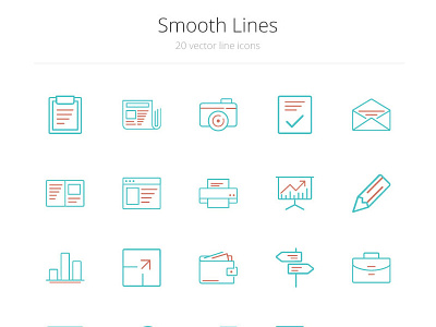 Smooth Lines Icons elegant icon line stroke thin