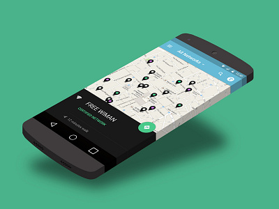 Design android android l map material material design wifi wiman