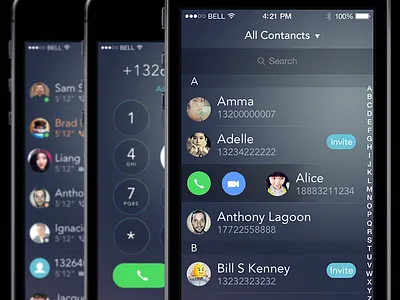 Calling app app call calling interface ui