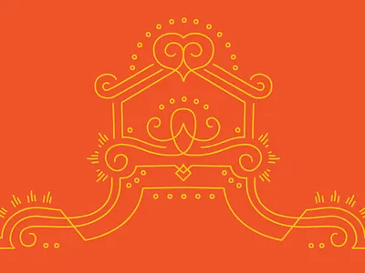 Save The Date - Detail flourish invitation line line work puerto rico red save the date wedding