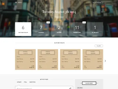 Store Portal Dashboard admin dashboard store tasks ui web app