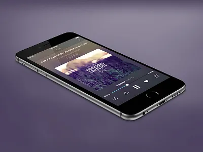 Mixcloud Player V2 app application blur button cloud ios ios8 mixcloud music play player