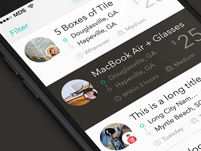List of Things icons interface ios iphone list mobile sketch ui