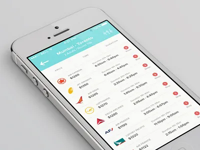 Flight Booking Options app booking clean flat flight minimal options