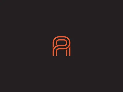 P & A a ap brand line logo mark monogram p pa