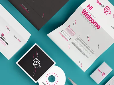 Piggylets branding business cards card logo logo design press kit psd real estate