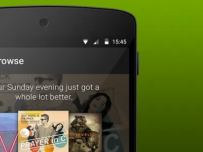 Spotify in Material Design android androidl gui interface material material design mobile spotify ui user experience user interface ux