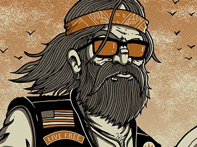 Ridin' Dirty.. biker charlottesville concert poster eric church gigposter motorcycle screenprint