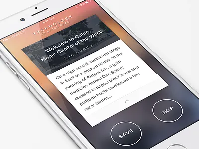 Swift RSS Concept feed ios iphone mobile news orange reader rss tinder