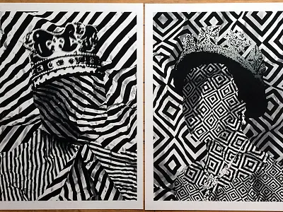 "The King of Who?" & "The Queen of What!" art print illustration poster