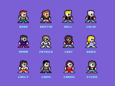 8 Bit Bullhorn 16 bit 8 bit employee flat nintendo pixel retro staff video game