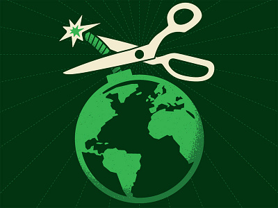 Vote the Environment, Dammit bomb climate cut earth environment globe green illustration vote wick