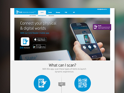 Link Reader App Page app page mobile app ui