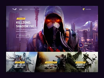 Steam [WIP] games hero homepage ps3 ps4 steam steam redesign