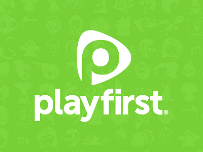 playfirst logo rebranding branding games identity logo logo design mark mobile games playfirst rebrand