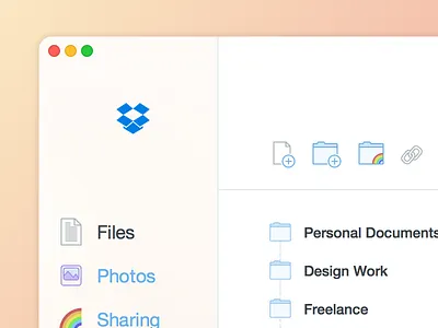 Dropbox Yosemite apple concept dropbox files os product redesign software widget yosemite