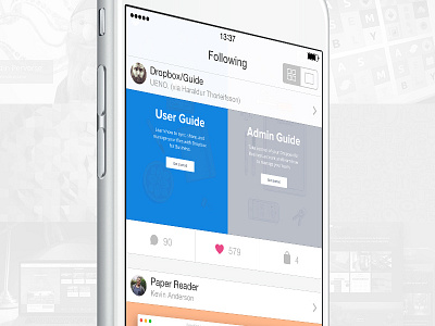 Dribbble Client api client dribbble interface ios8 iphone simple