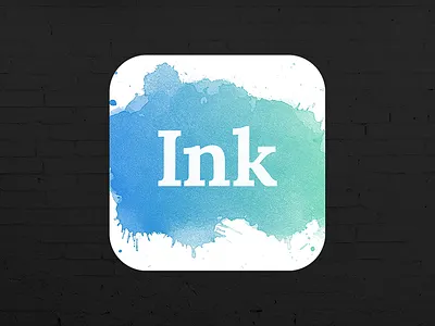 Ink Logo clean ink light minimal simple splash watercolor white