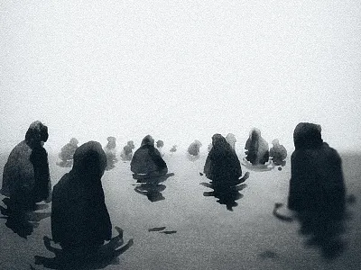 Water People bw grain photoshop texture water watercolor