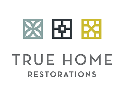 True Home Restorations breeze blocks logo mid century modern
