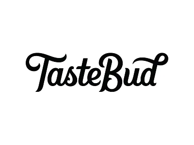 TasteBud custom type lettering logo logotype script type