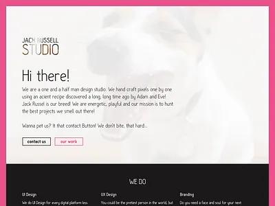 Final version of Jack Russell Studio Website corporate flat jack russell jack russell studio landing page page web website