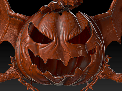 50 Seeds 3d 3d artist 3d character cartoony character character designer freelance 3d character game characters halloween pumpkin zbrush