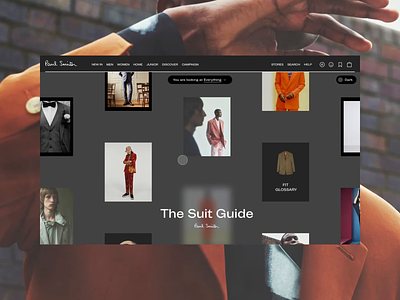 Paul Smith - Suit Guide design e comerce editorial fashion glossary grid guide infinity interactive interface layout map product design shop suits ui ux web webdesign website